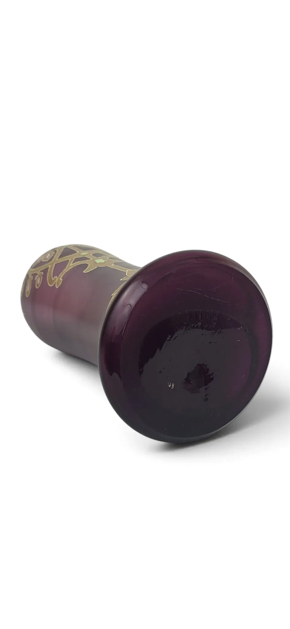 Art Nouveau vase in enamelled glass, Bohemia, 1900-1910