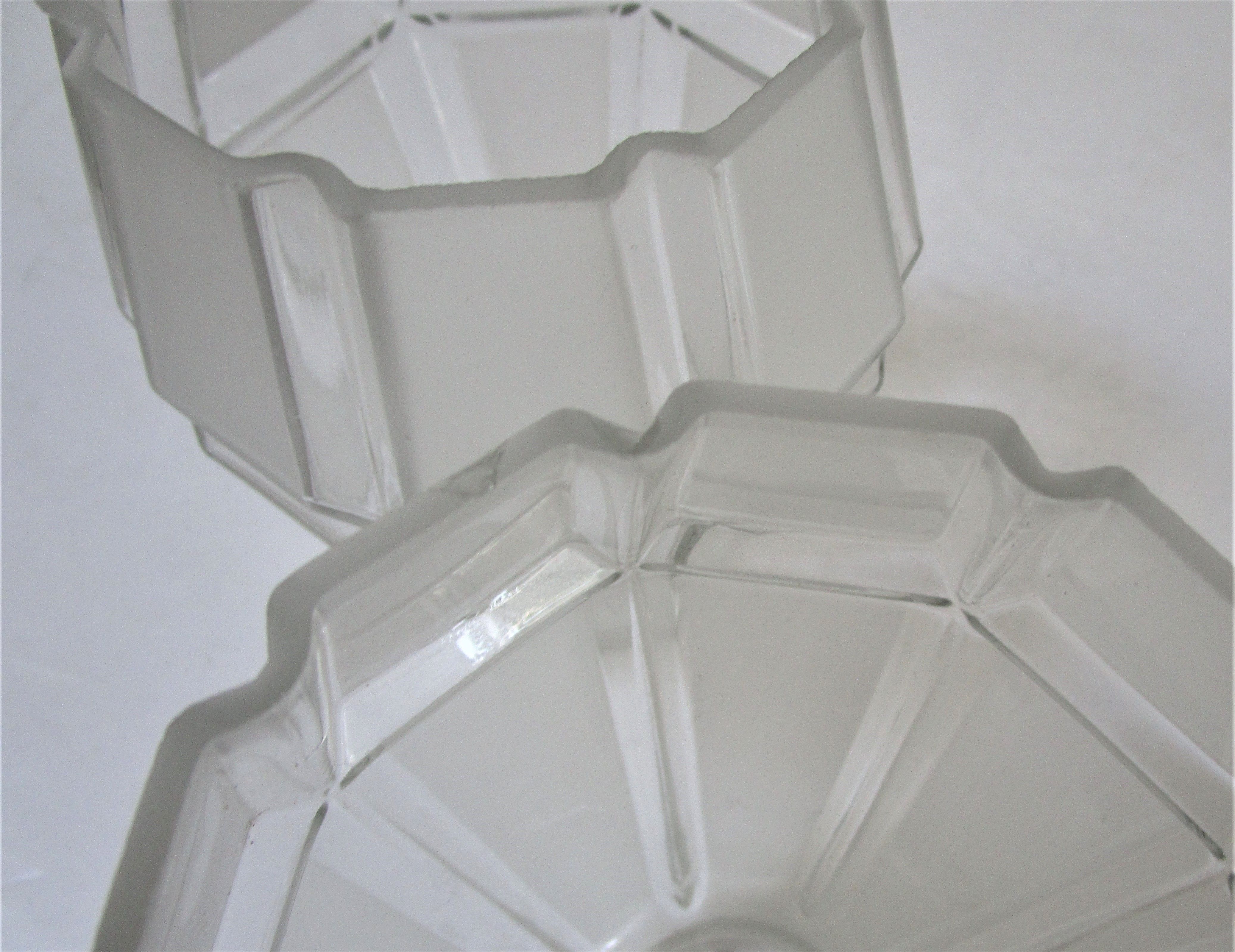 Pair of art deco glass and metal sconces 20/30