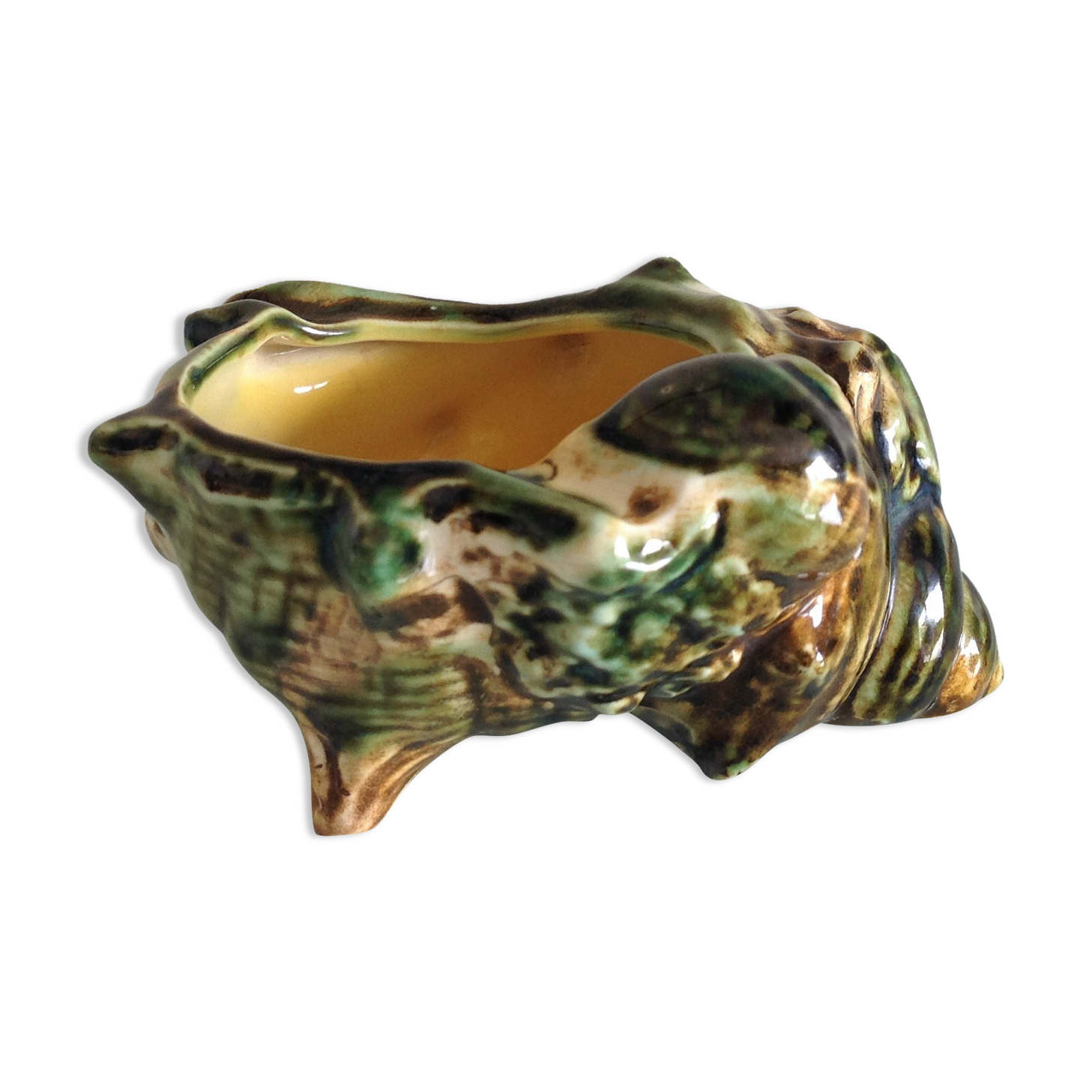 Ashtray "shell" in polychrome / vintage ceramic 50s-60s