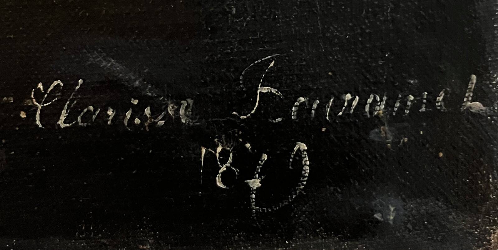 Tableau HST Portrait of a young man in uniform 1879 signed