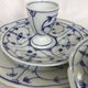 Breakfast coquetiers and porcelain plates