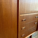 Armoire vintage scandinave en teck massif dressing 1960