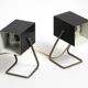 Pair of beautiful Mid Century Modern metal lamps from Kaiser Leuchten