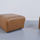 Paire de repose pieds/poufs cuir marron ds-47 de sede éditeur années 70'