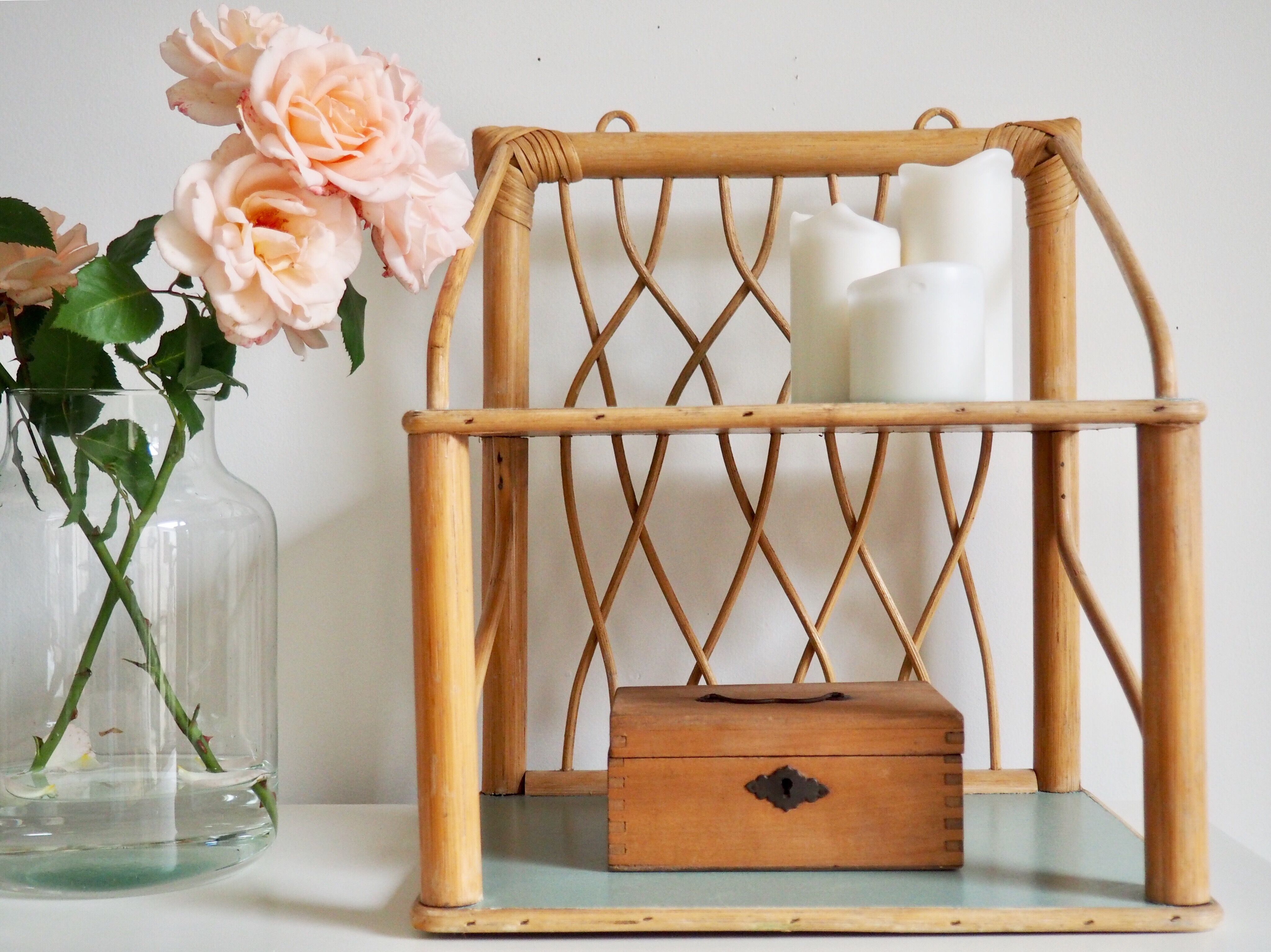 Rattan shelf