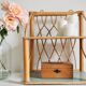 Rattan shelf