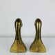 Pair of vintage brass duck bookends