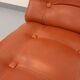 Vintage Roche Bobois armchair in chrome and terracotta leather.