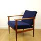 Vintage navy blue easy chair, 1970s