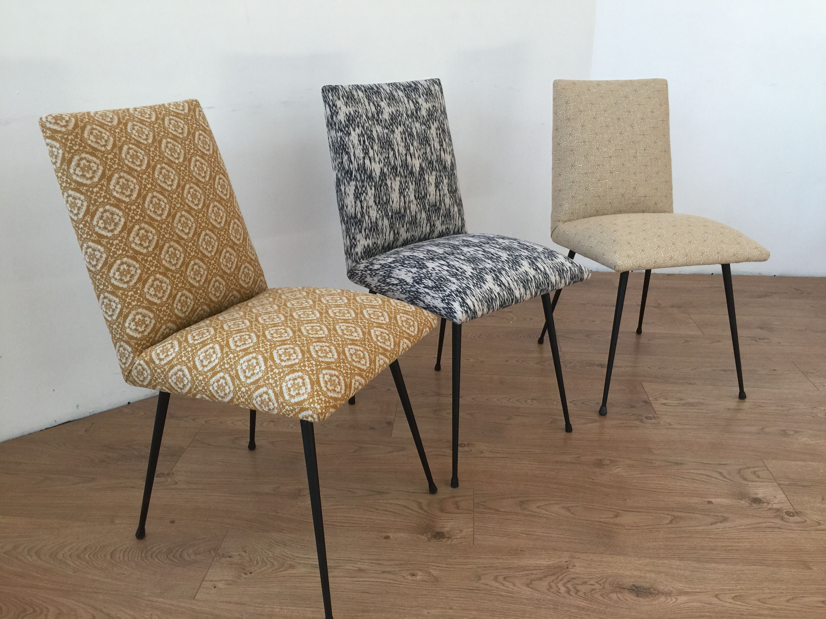Trio of chairs from the years 70 completely renovated