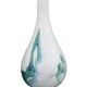 Vase, milky white with blue and green, glass, Germany, 1970s