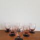 Set of 6 two-tone old art deco glasses