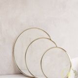 Round mirror in golden brass - size can be customized - 100% handmade