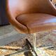 Vintage swivel office chair in cognac faux leather – 1970s