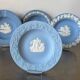 Lot de 4 Wedgwood BLEU Jasperware vintage