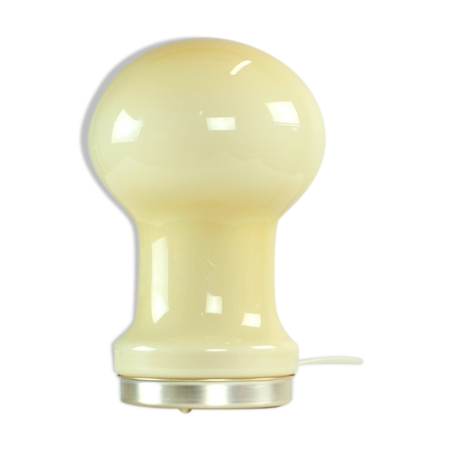 Unique Beige Opaline Glass Table Lamp By Ivan Jakes, Czechoslovakia 1960s