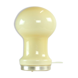 Lampe de table unique en verre opalin beige par Ivan Jakes, Tchécoslovaquie années 1960