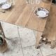 Farm table and bench ("A frame") in solid French oak.