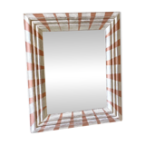 Antique wooden mirror hand-painted.