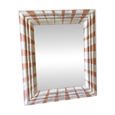 Antique wooden mirror hand-painted.