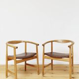 Pair Hans J.Wegner PP203 "First Chair" for PP Møbler