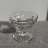 Set of 10 small vintage glass ice cream bowls.
