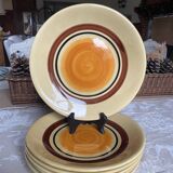 6 flat plates Gallia Gien