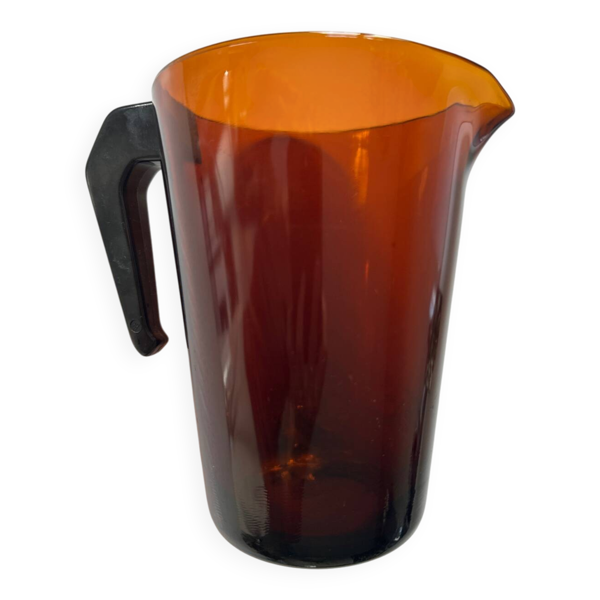 Pichet Vereco en verre ambré