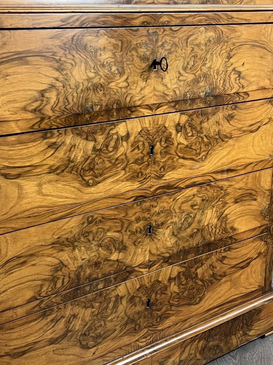 Walnut toilet commode, 19th century