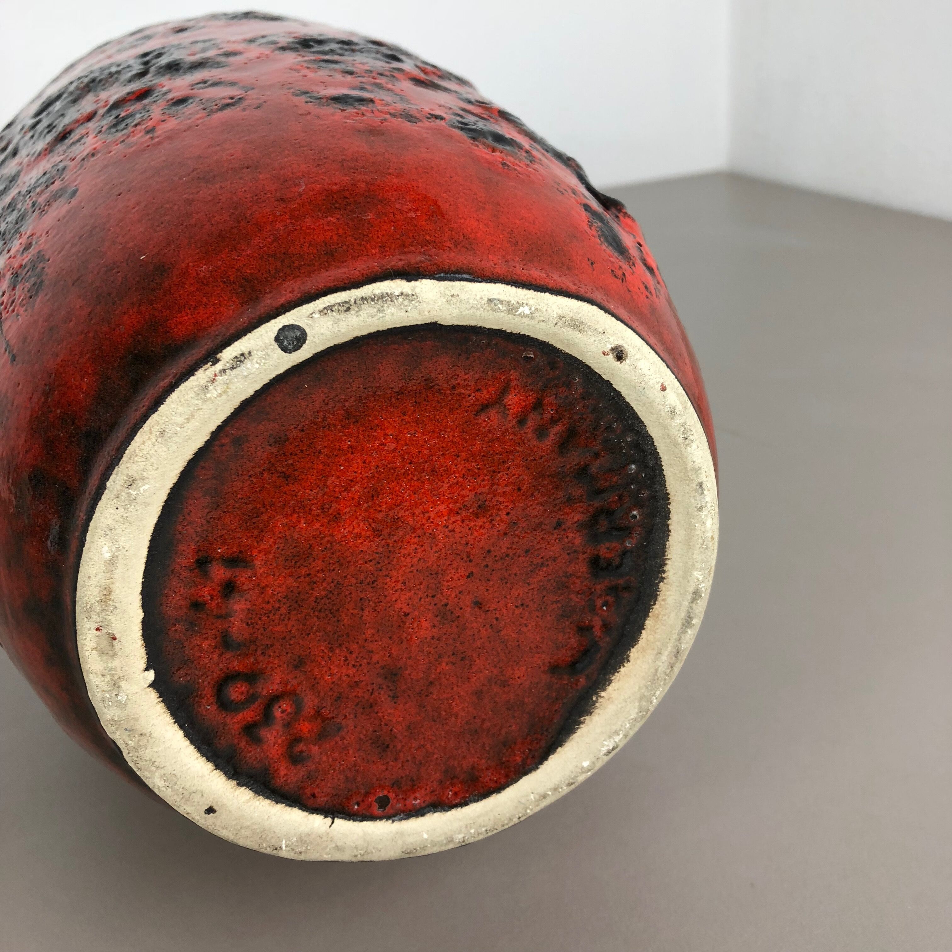 Large Pottery super color Fat Lava Multi-Color 239-41 Vase Scheurich WGP, 1970s