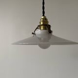 Small old opaline pendant light D20cm
