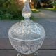 Ancienne bonbonnière / drageoir / sucrier en cristal taillé