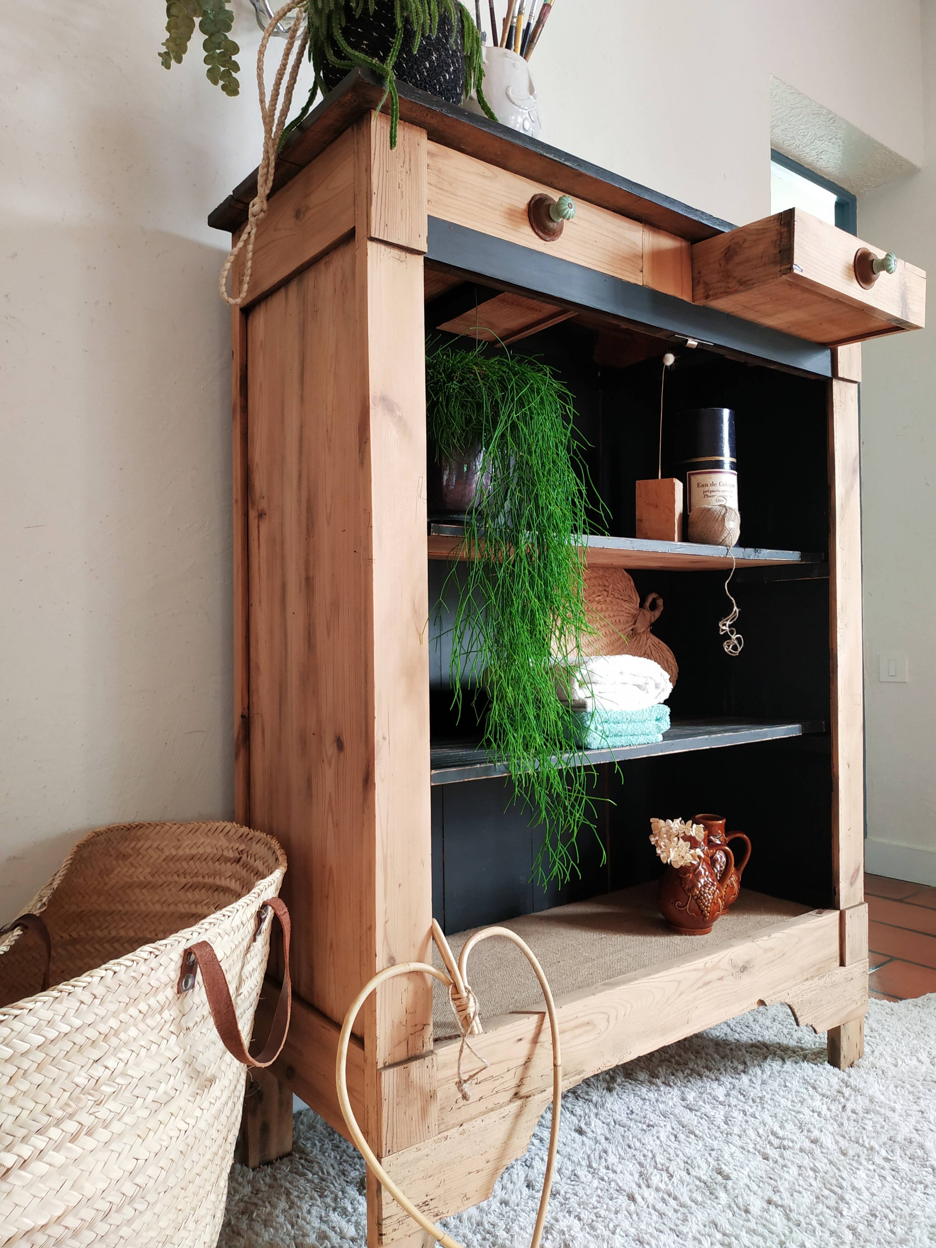 Library- croat in renovated old pitchpin