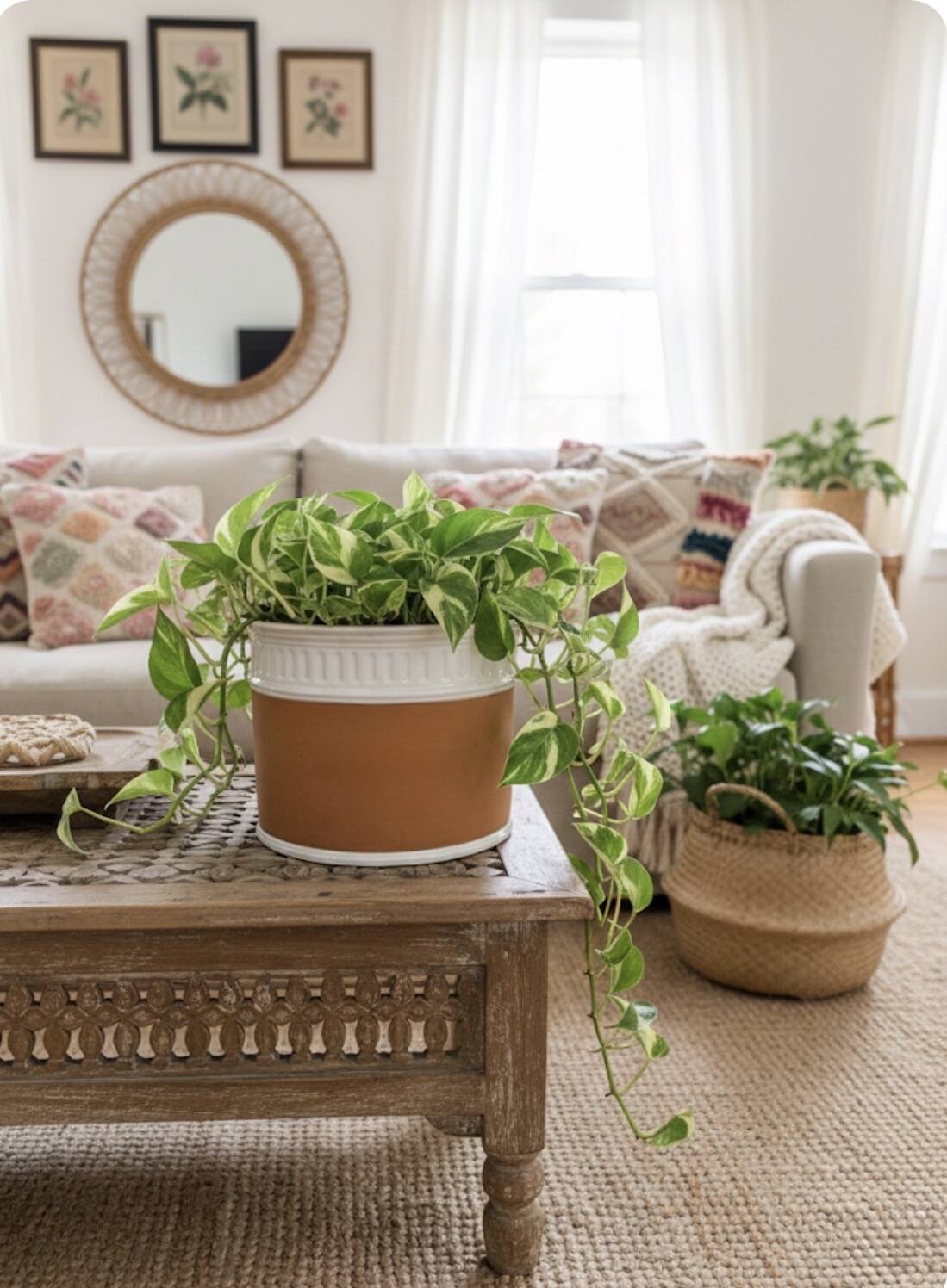 Terracotta cache-pot and slip - Maison Chaumette Paris