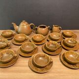 Art Deco ceramic tea set signed Denbac