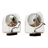 German wall lamps model 540 from the mid-century space age in the style of Gino Sarfatti, 1960s, set of 2.