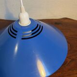 80s blue metal pendant light
