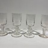 Set of 4 bistro glasses early XX century