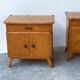 Pair of Mid-Century Nightstands with Compass Legs, 1950s