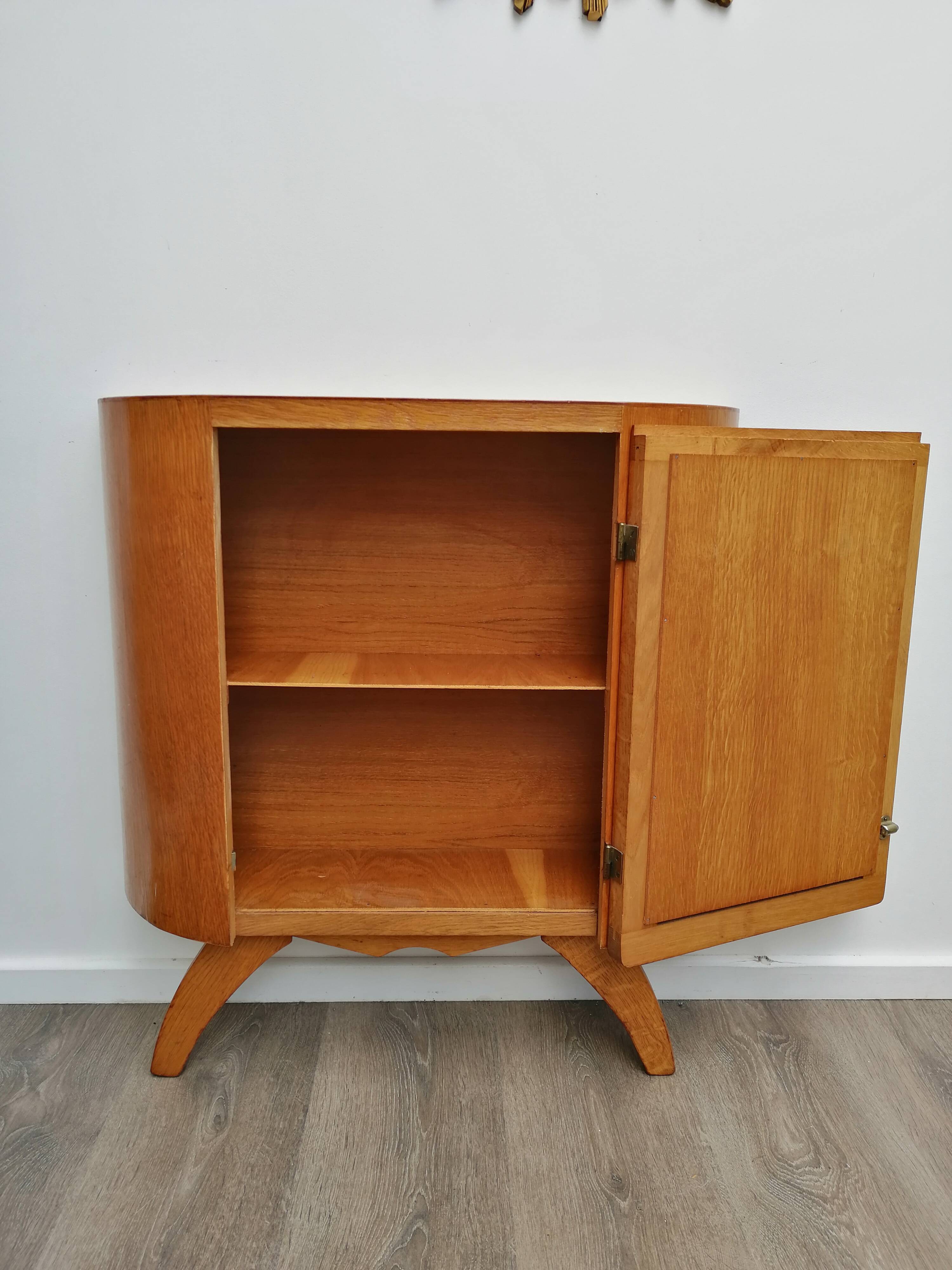 Wooden and rattan buffet