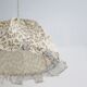 Margaret rounded dome pendant light with ruffles in "twig" print