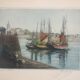 Concarneau.Aquatinte d’Eugène GAUGUET, 1872-1943
