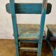 Old pair of small children's school chairs