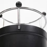 1930s extremely rare Art Deco black Bakelite and chrome umbrella stand