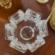 Vintage orrefors small crystal corona bowl , design by lars hellsten, sweden 1970s