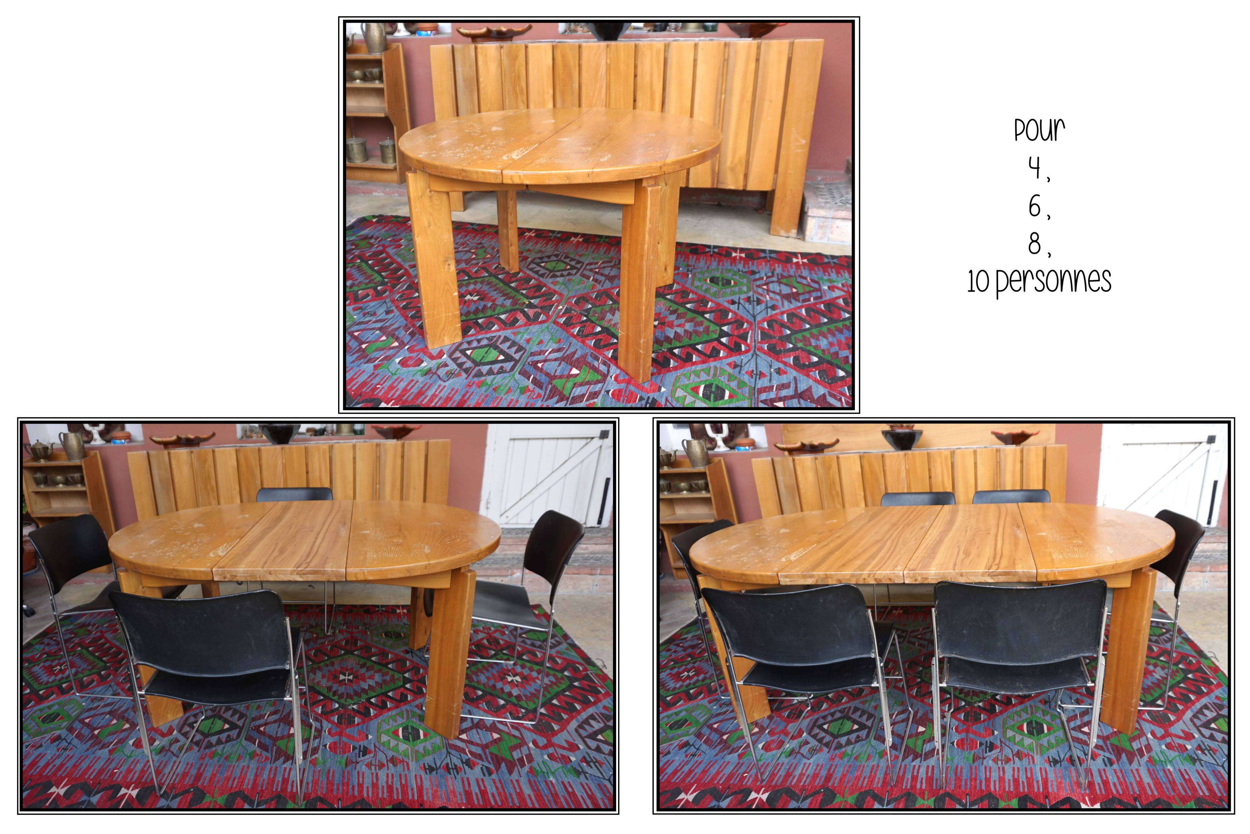 Maison Regain 70' extendable round table