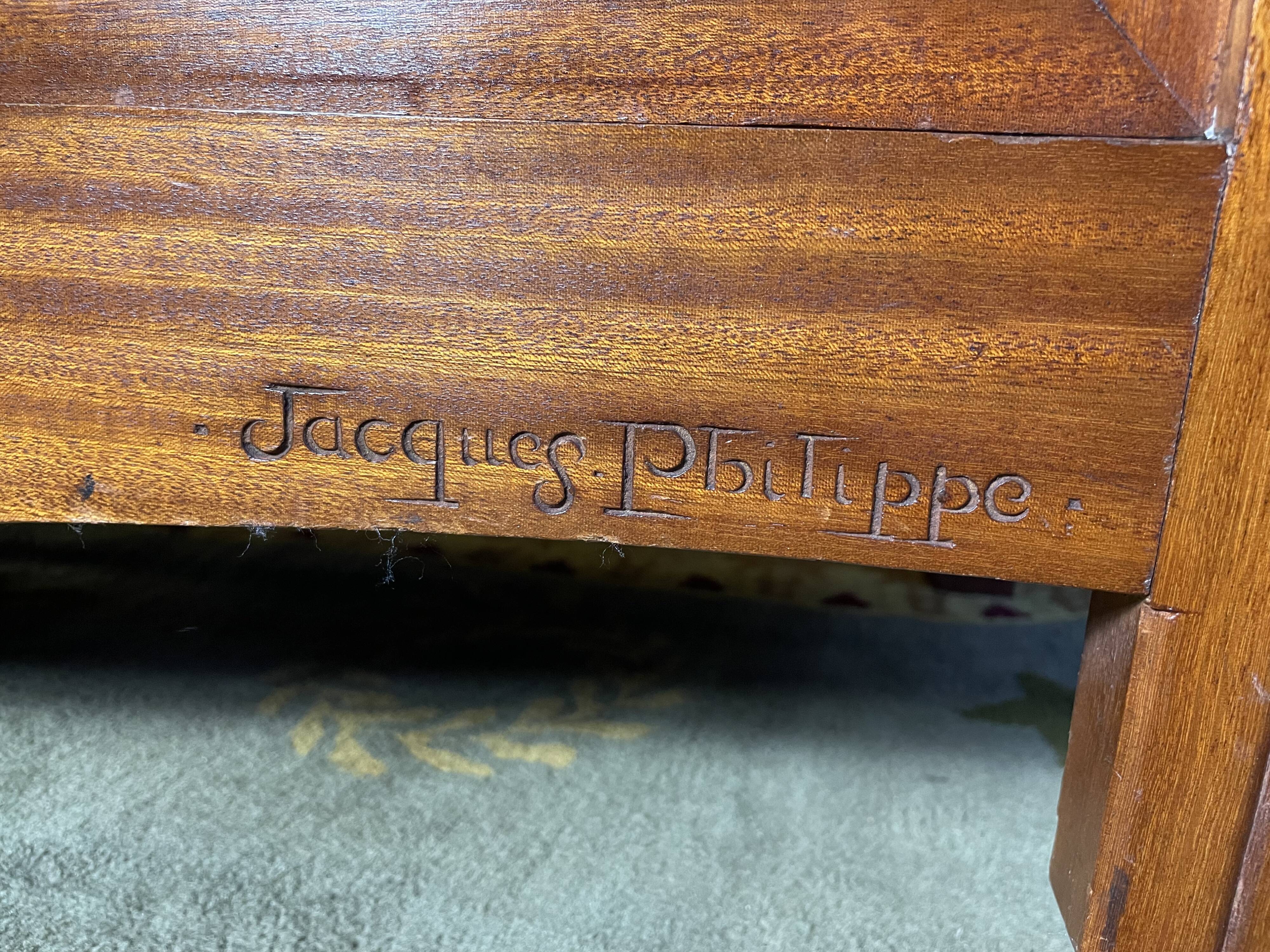 Art Deco mahogany low sideboard signed Jacques Philippe