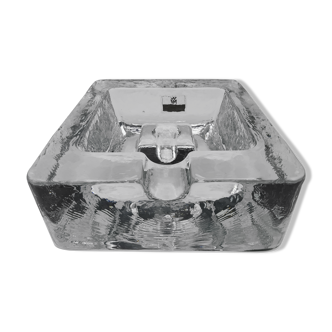 Vintage cigar ashtray glass paved