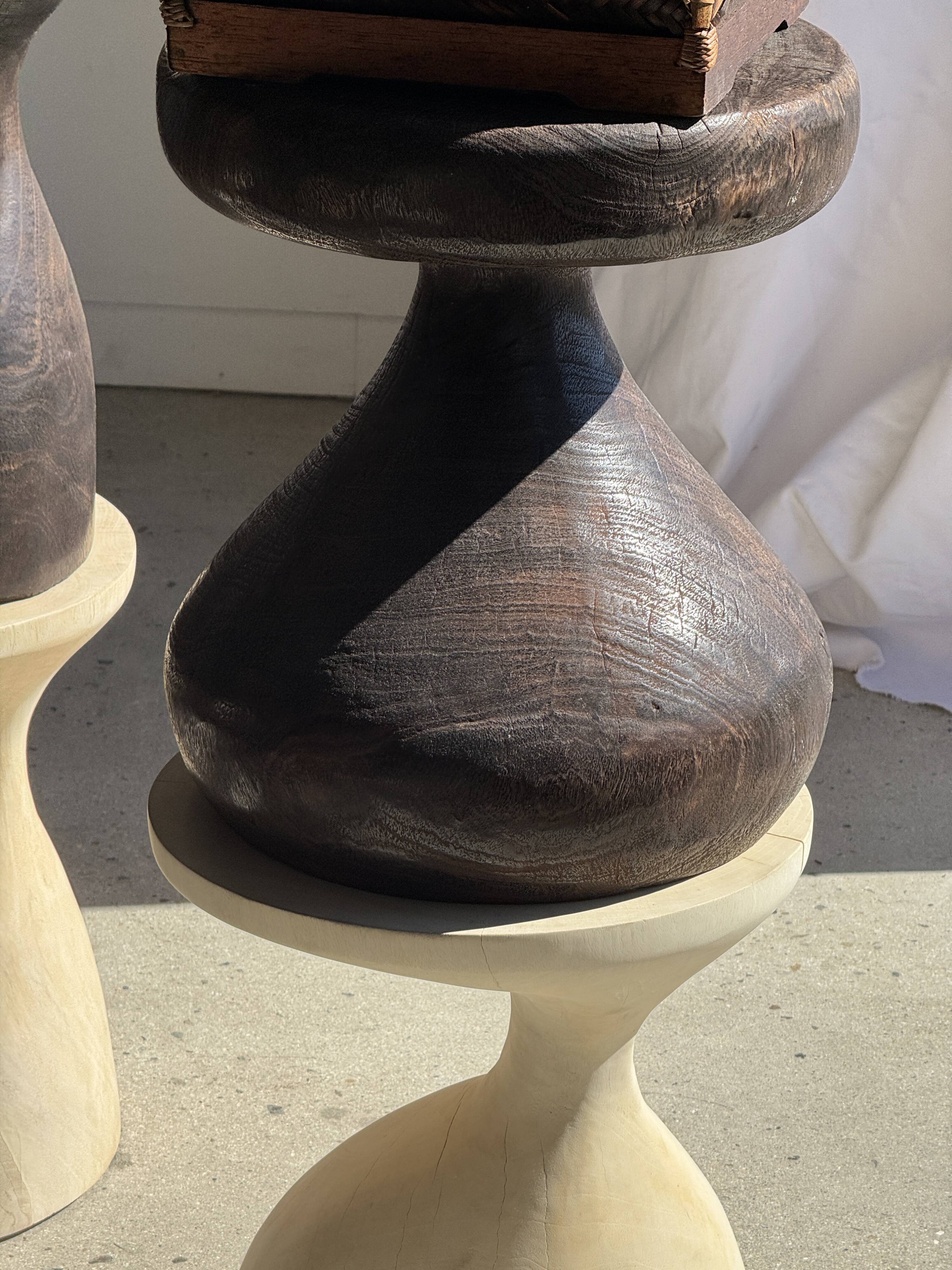 Pawn Brown - Stool, side table in the shape of a brown pawn.