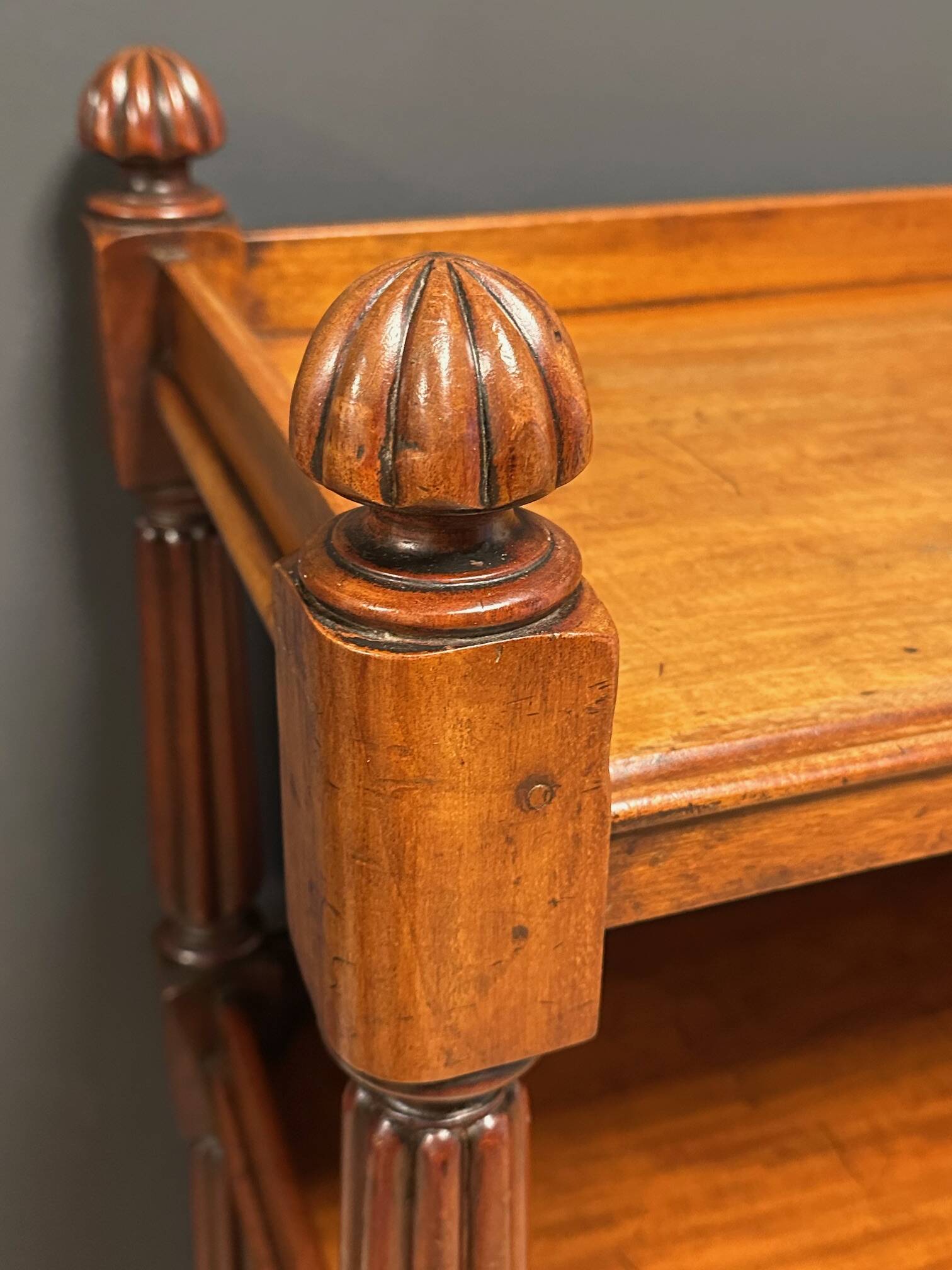 Antique mahogany tiered stand